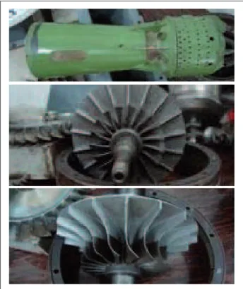 Figure 8 shows the Rover gas turbine disassembled at lab. 