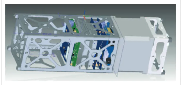Figure 1. Partial view of the Libertad-2 satellite structural design.