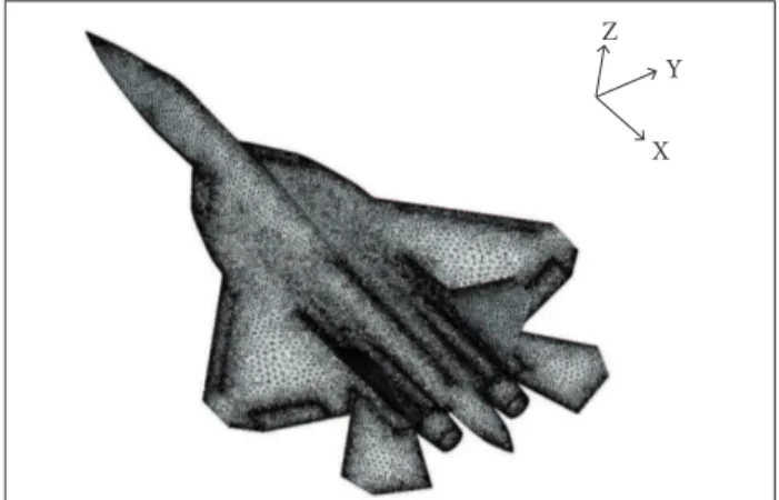 Figure 5. Grids of the conceptual strike-ighter.