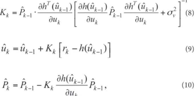 Figure 1b shows a sensor network with a minimal number of  sensors to form the initial adaptive iltering conditions with  the coordinates: S0(0; 0), S1(20√2; 20√2), S2(20√2; –20√2)  and S3(−20; 0)