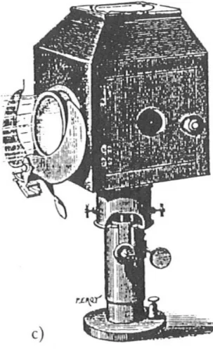 Figura 3 - Aparelho fotoelétrico com sua lâmpada, destinado a per- per-seguir um personagem, que permite dirigir os raios luminosos para 
