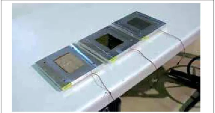 Figure 4. Differential expansion in plates.  dl : gap relative to the  distance  l  for dilations between the glass and the aluminum base.