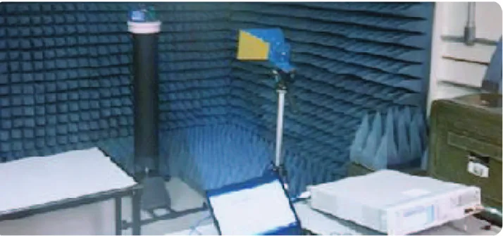 Figure 4. Semi-anechoic chamber with the devices under test.