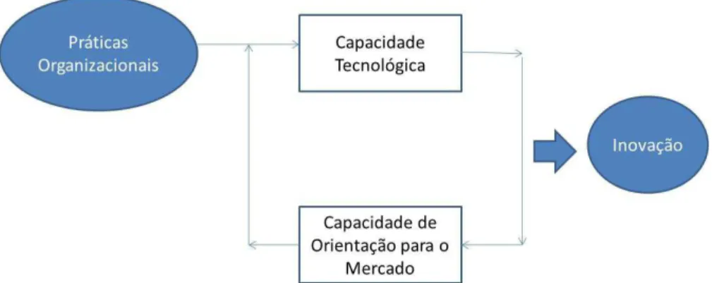 Figura 1. Práticas Organizacionais × Capacidades. Fonte: Elaborado pelos autores.