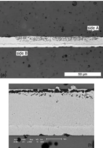 Figure 11: SEM image plus respective EDX graphics for elemental  Ti, Zr, Au and Ni by linescan technique from a previous region  viewed in Fig