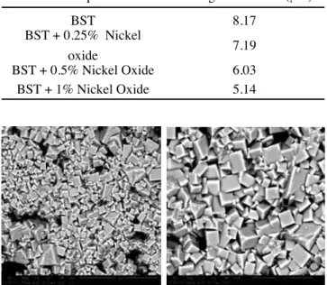 Figure 6: (B) SEM photograph of BST with 0.5% NiO.
