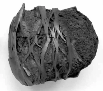 Figure 7: Black slate  ﬁ  red up to 1240 °C; dimensions 12 cm x 10  cm x 8.5 cm.