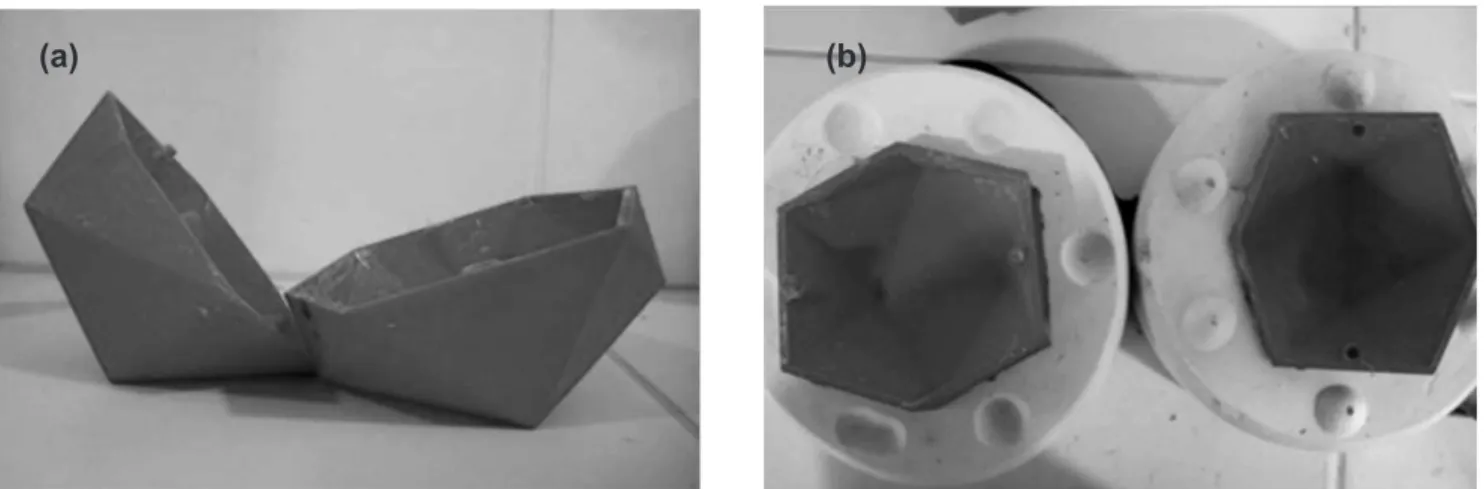 Figure 6: Comparison of the original part (digital) of the printed polymer made with the 3D printer (FDM) and clay made copy
