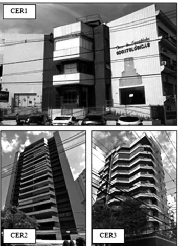 Figura 1: Fotograias dos edifícios vistoriados.
