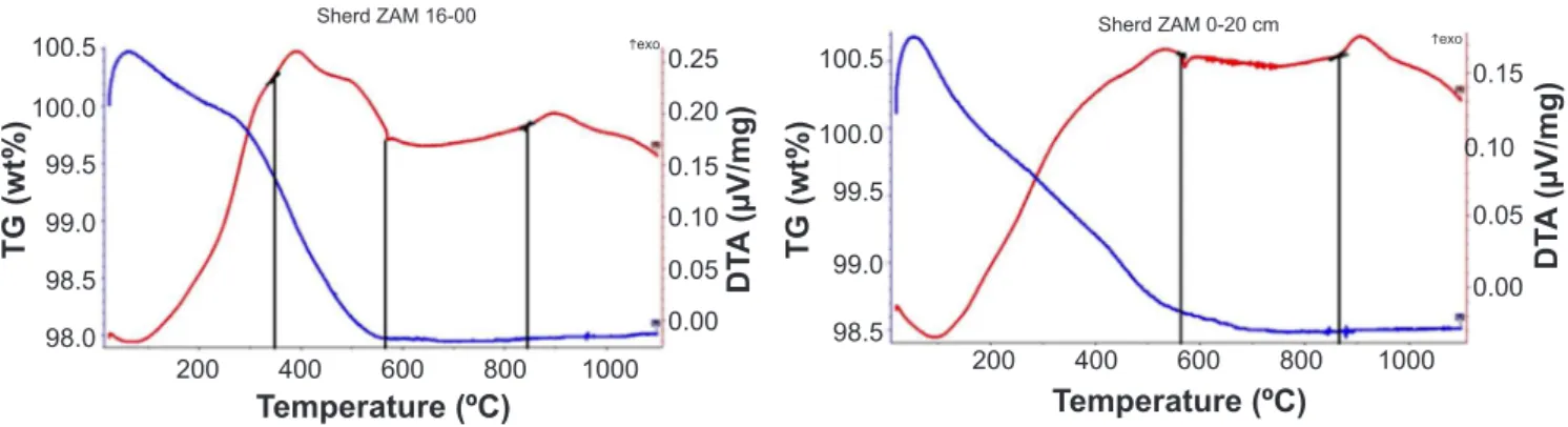 Table IV - Chemical composition of the selected ceramics (wt%).