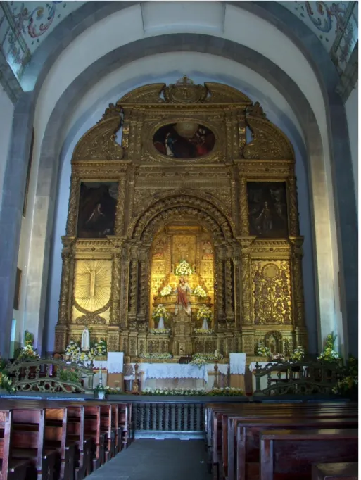 Figura 4 - Funchal . Retábulos da frontaria da antiga igreja da Misericórdia  Foto de Carlos Castro 