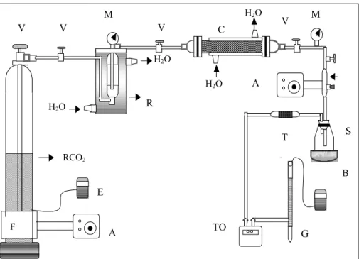 Figure 1: SFE unit: RCO 2 : CO 2  reservoir containing a siphon and HAVING A capacity of 25 kg;