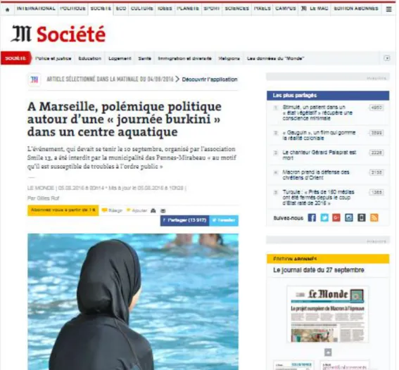 Figura 5: Portal do Jornal Le Monde   Fonte: Le Monde  