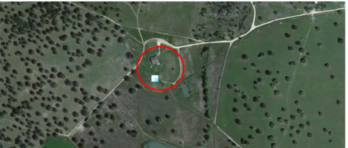 Figura 2.3.3.: Vista aérea da Casa no Tempo  Fonte: Google Maps, 2019 