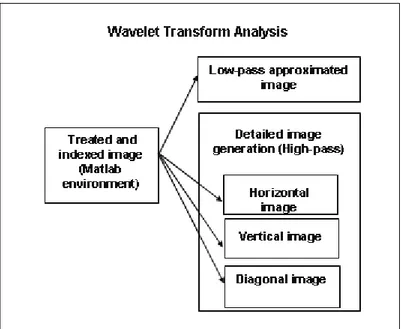 Figure 2: Diagram of the process of decomposition of an indexed image   when using the wavelet transform analysis Toolbox