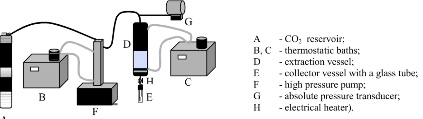 Figure 1: Schematic diagram of the high-pressure extraction apparatus  