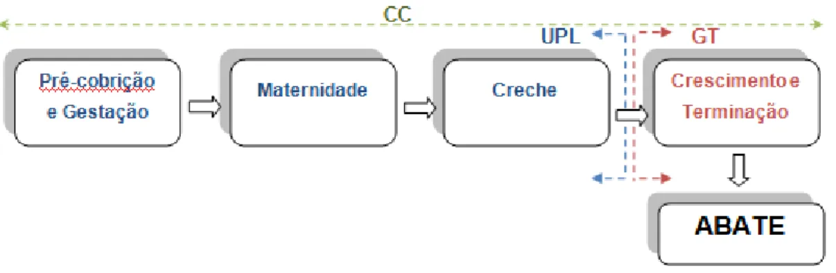 Figura 1- Tipos de sistema de criação empregados na Suinocultura. 