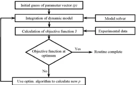 Figure 1: Basic iteration routine for parameter estimation  The algorithm offers the possibility of employing 