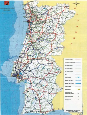 Figura I. 3 – Projeto de Rede Estradas PNR 86 (INIR,2011)