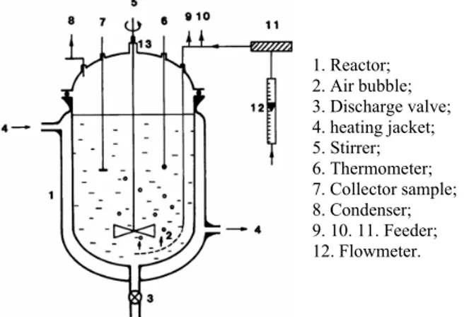 Figure 1: Scheme of the mechanically agitated slurry  reactor (MASR). 