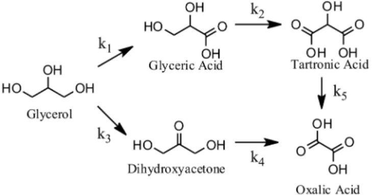 Table 5: Glycerol oxidation steps. 