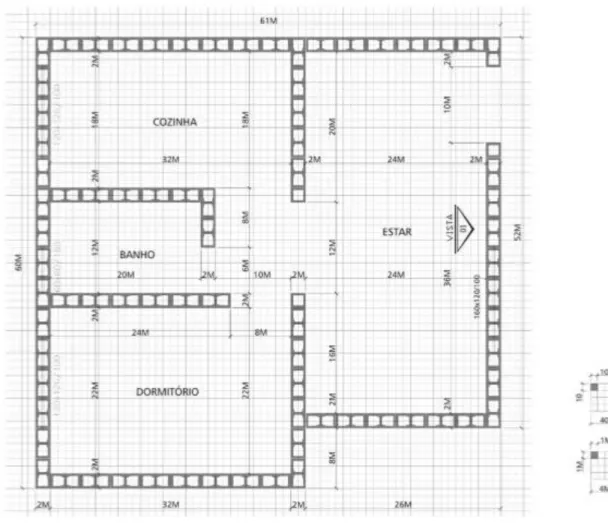 Figura 19: Exemplo de uma planta baixa modular a partir de blocos. (Staib et al, 2008)