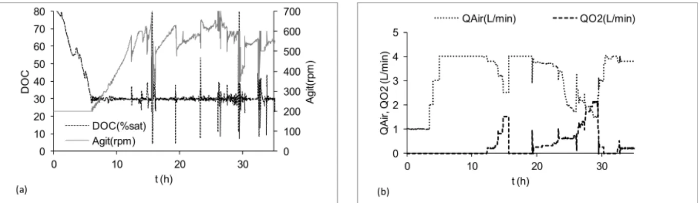 Figure 8 shows the performance of the DOC  controller when the modulation by the feeding flow