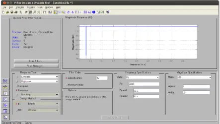 Figura 4.12  – Ferramenta do MatLab “fdatool” para projetar e analisar filtros FIR e IIR.