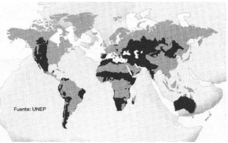 Figura 1 - Distribución de las zonas áridas en el mundo