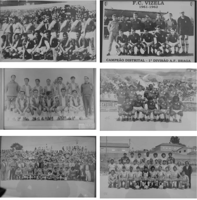 Figura 9 - Fotografias de antigas equipas que passaram pelo clube.