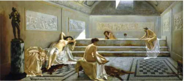 Figura 2.4- Pompeianas no Frigidarium, pintado por Pedro Weingartner (1853-1920) em 1897.