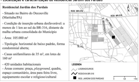 Figura 3 - Localização e caracterização do Residencial Jardim dos Pardais 