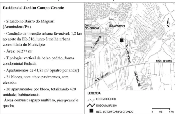 Figura 1 - Localização e caracterização do Residencial Jardim Campo Grande 