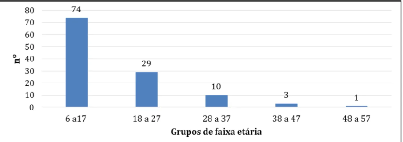 Figura 7 – Faixa etária dos pacientes do CEMTrau (2000-2013), Maringá-Paraná-Brasil  (retirado de Ishida et al., 2014)