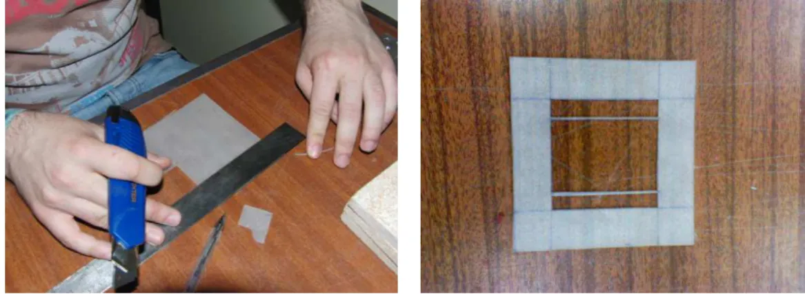 Figure 18 – Silicone frame used to control the bondline thickness in the mixed-adhesive joints 