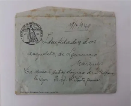 Figura 6: Envelope com três fichas obituárias dos indivíduos moçambicanos recolhidos pela  MAM