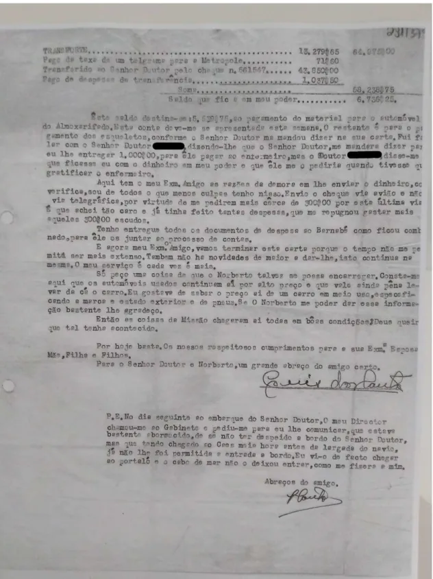 Figura 13. 2ª parte da carta de Luís dos Santos para Santos Júnior, 30 de Novembro de 1946  (2/2)