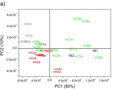 Fig. 3. The principal component analysis of the unfolded total synchronous fluorescence (TSyF) spectra of all the apple juices studied: