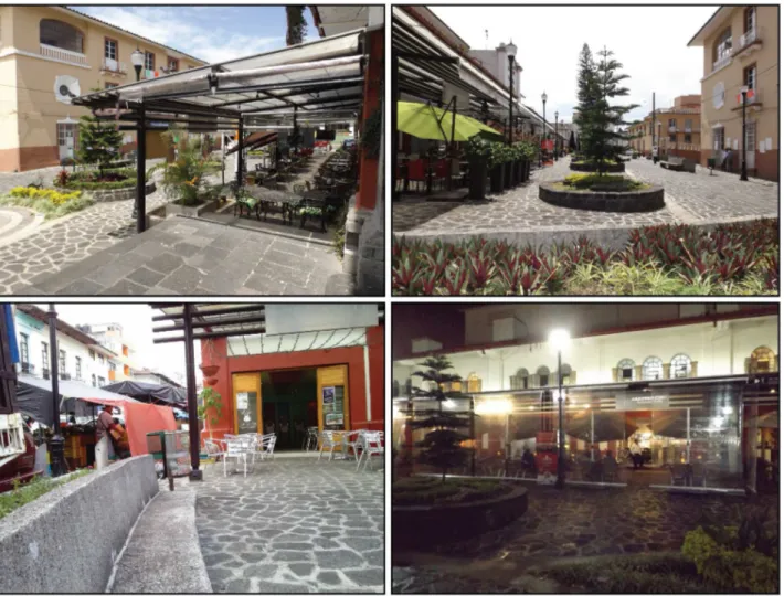 Figura 3 - Los nuevos restaurantes y calle peatonal de Alcalde y García, Xalapa, Ver. 