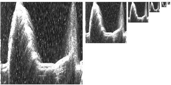 Fig. 3.1 - Construção da pirâmide com a imagem “topas” em 2D 