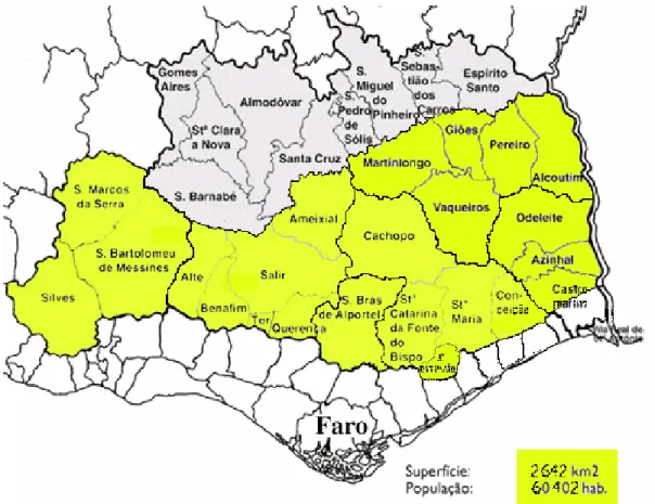 Figura 1 – Mapa Representativo da Serra do Caldeirão. 