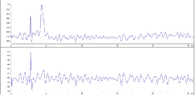Figura 9 – Cromatograma da fase móvel injetada após determinação do calibrador à concentração mais  alta