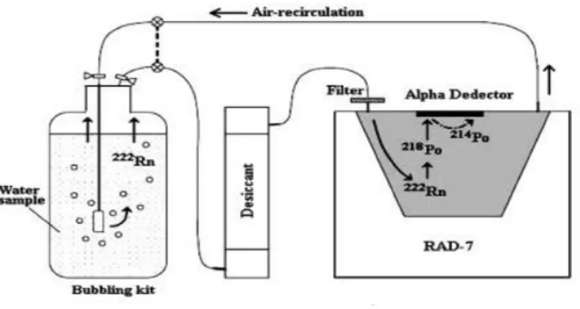 Figure 2. Schematic representation of radon in water concentration setup.