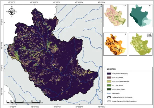 Figura 8. Mapa de Erosão Atual  (1987).