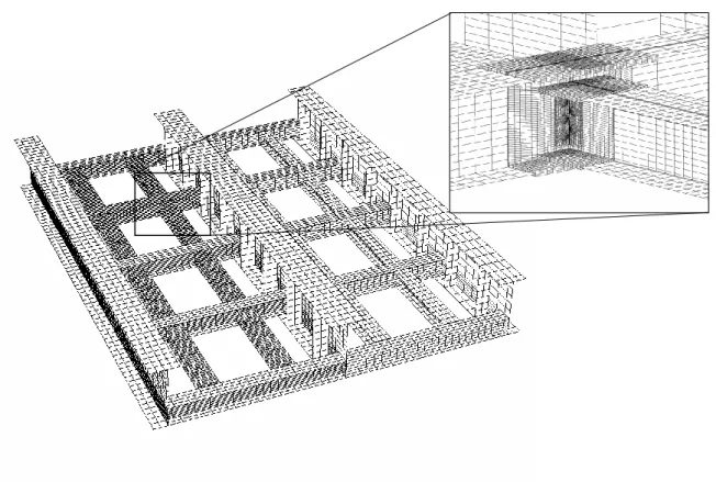 Figure 2. 8 – Global-local FE models of a riveted bridge module proposed by Imam [58]