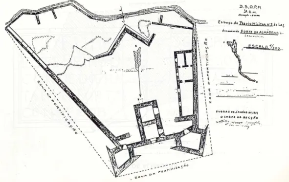 Fig. 13 - Planta do Forte de São Luís de Almádena - s/data 