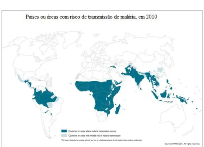 Figura 1.2. Distribuição da malária no mundo 3a 