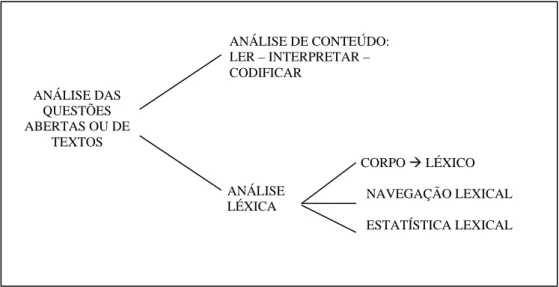 Figura 1. A Análise de Conteúdo e a Análise Léxica. 