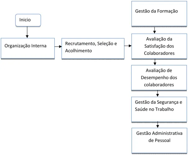 Figura  5.  Fluxograma  do  Processo  Funcional  do  Departamento  da  Gestão  de  Recursos Humanos HPA Saúde 