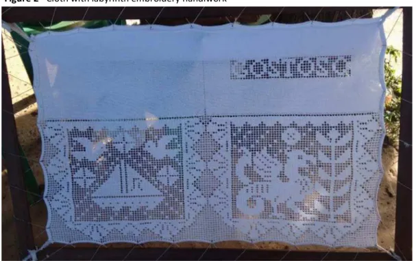 Figure 2 - Cloth with labyrinth embroidery handiwork  